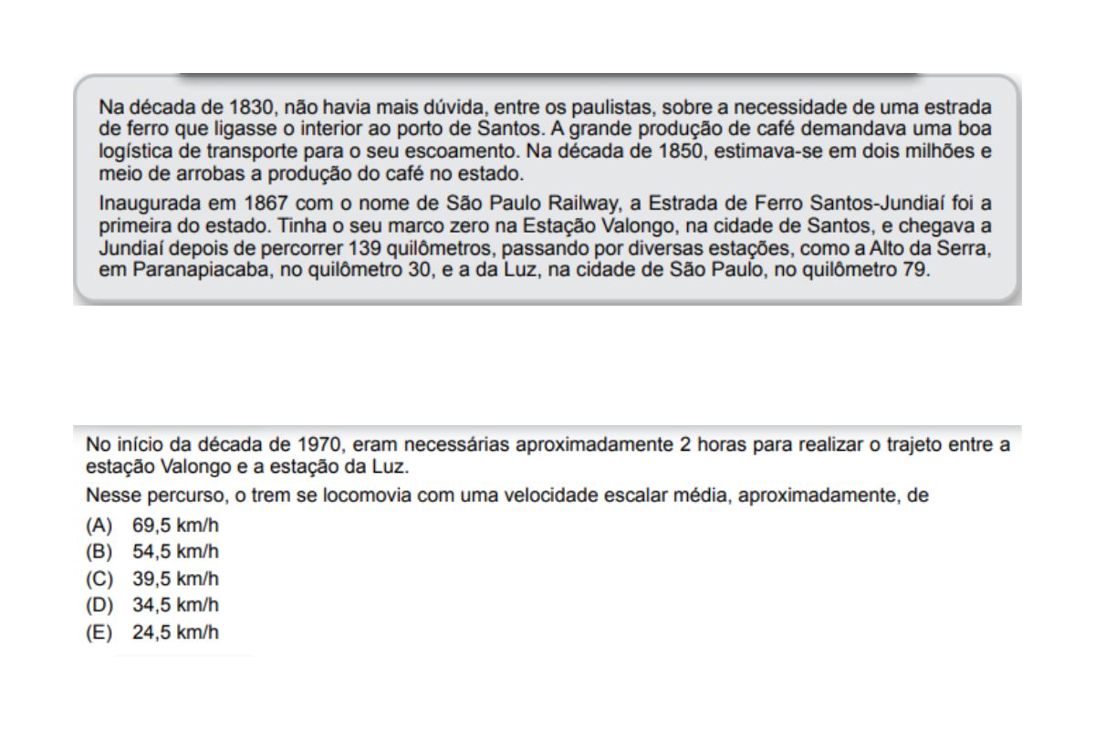 Simulado ETEC questões de matemática 